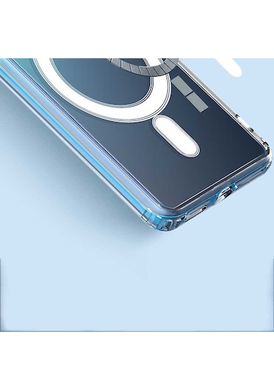 Teknomoda Samsung Galaxy A55 Kılıf Magsafe Uyumlu Manyetik Şeffaf Silikon Kapak Şeffaf