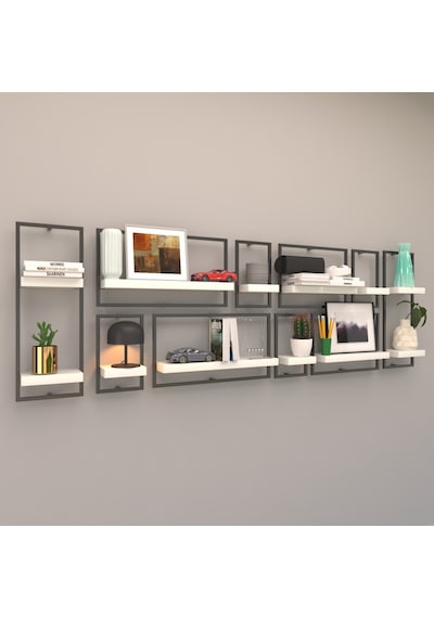 Rafkestir Milano Raf Seti - Model 7 Beyaz ( Mat )
