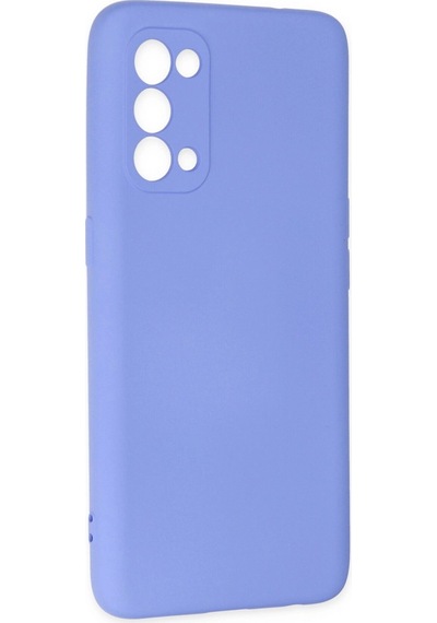 Oppo Reno 5 Kılıf Nano İçi Kadife Silikon - Lila Renkli