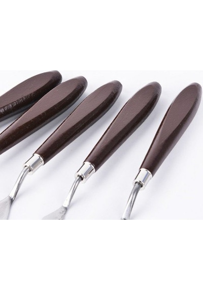 Metal Pasta Sıvama Spatula Seti 5 Parça Diğer