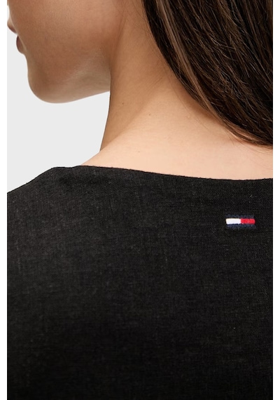 Tommy Jeans Keten Karışımlı V Yaka Yelek Bayan Yelek Dw0dw22223 Bds Siyah
