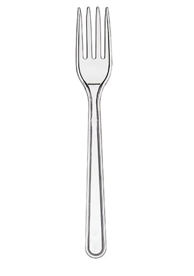 Kullan At Lüks Sert Plastik Şeffaf Çatal 1pk - 100 Adet