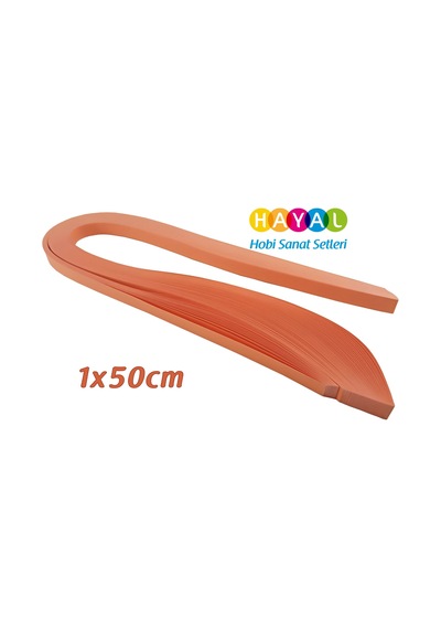 Hayal 1cm Quilling Kağıdı - Turuncu Renk 50'li