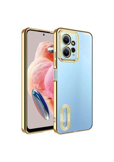 Zore Redmi Note 12 4g Kılıf Kamera Korumalı Logo Gösteren Msra Omega Kapak - Gümüş Gümüş