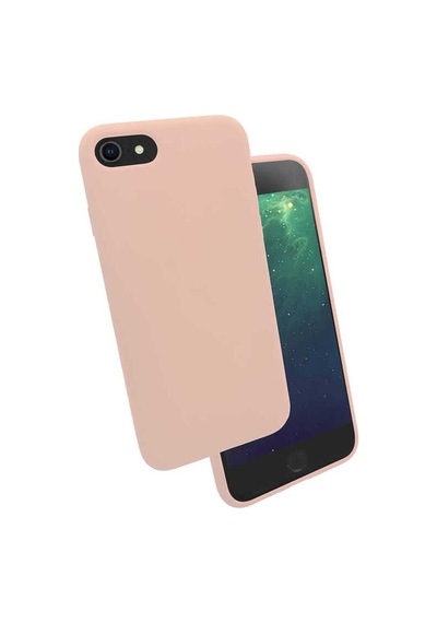Apple Uyumlu iPhone 7 Kılıf Zore Silk Silikon Pembe