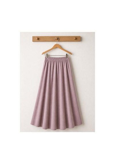 Angel&co. Girls Clothing Modest Uzun Kız Çocuk Açık Renk Mevsimlik Etek Bej Menekşe - 791131271 Bej Menekşe