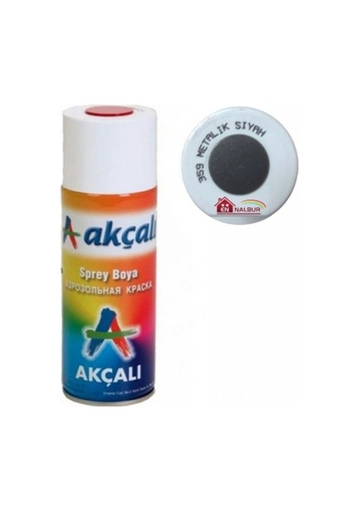 Akçalı Sprey Boya 400 Ml 359 Metalik Siyah Çok Renkli