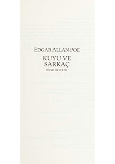 Kuyu Ve Sarkaç: Seçme Öyküler