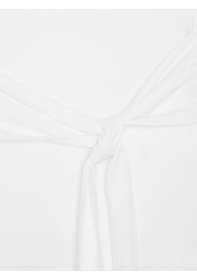 Dilvin 32841 Bağlamalı Bandeau Top-beyaz