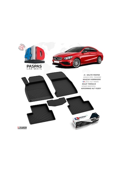 Mercedes Cla Serisi C117 4D Havuzlu Paspas 2013-2018 A+Kalite