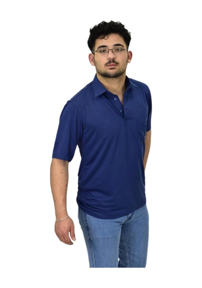 Erkek Gömlek Yaka Tişört T6064 Bgl-st04541 İndigo