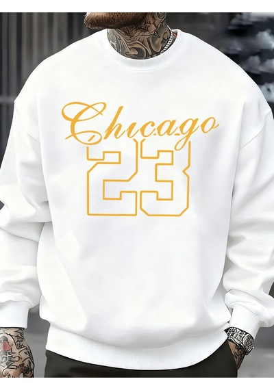 Startmore Startmorechicago Number 23 Jersey Prints Sweatshirt Man Fashion Soft Pullovers Autumn Casual Sportswea Beyaz