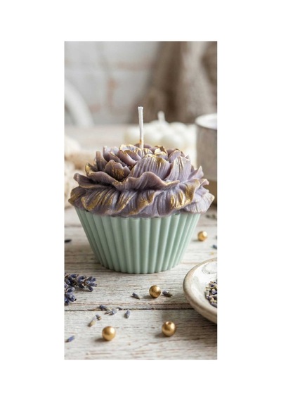 Cupcake Mum 120gr Organik Soya Eflatun Simli