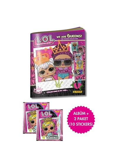 Toyika Panini Lisanslı L.o.l Lol Surprise Mega Başlangıç Paketi Album + 2 Paket 10 Stickers Çıkartma - 0887