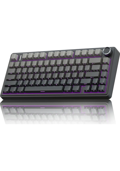 Aula F75 Mekanik Rgb Tkl Reaper Switch Kablosuz Makrolu Hot Swap Klavye Gradyan Gri