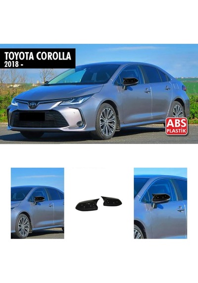 Toyota Corolla Uyumlu Yarasa Ayna Kapağı 2018 Ve Üzeri Parlak Siyah