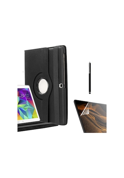 Samsung Galaxy Uyumlu Tab 4 10.1 T530 Kılıf Kapaklı Standlı 360 Dönebilen Koruma Dn22 Nano Kalem