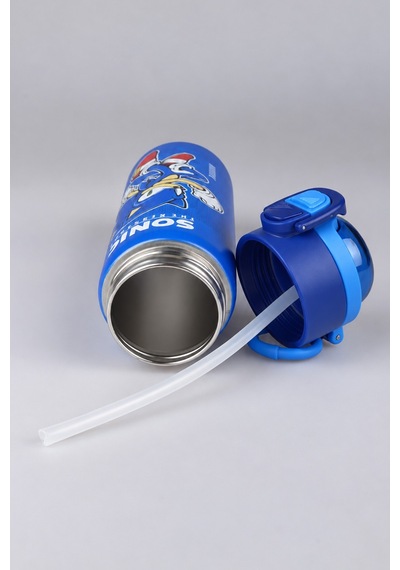 X Dekomus Lisanslı Sonic Küçük Boy Anaokul Çantası Ve 600 Ml Çift Fonksiyon Kapaklı Çelik Matara Seti 124-Pembe