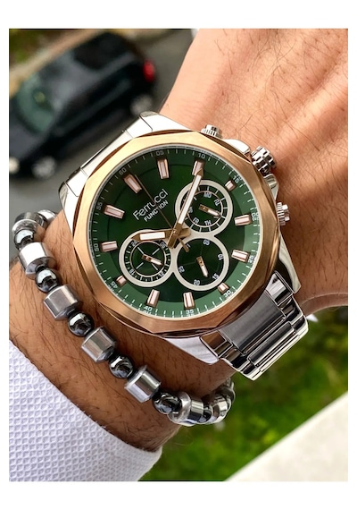 Ferrucci Fc05823 Fonksiyonlu Erkek Kol Saati Çelik Kordon Su Geçirmez 2 Yıl Garantili Orjinal + Bileklik Gümüş - Rose Gold Ferrucci Fc05823 Fonksiyonlu Erkek Kol Saati Çelik Kordon Su Geçirmez 2 Yıl Garantili Orjinal + Bileklik Gümüş - Rose Gold