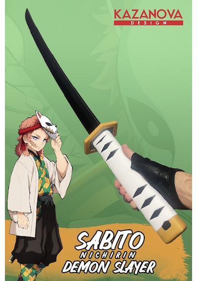 Kazanova Design Sabito Katlanabilir Katana Figür 98 Cm Demon Slayer Anime Cosplay