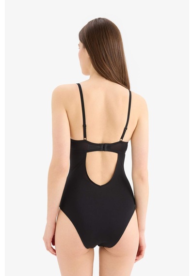 DeFacto Yarım Dolgulu Dantel Detaylı Bodysuit-Fall in Love D8168AX25SPBK81