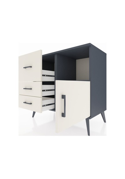 Hyperion Şifonyer Tek Raflı 3 Çekmeceli Tek Kapaklı 88x44x80 Antrasit-aytaşı Aytaşı Hyperion Şifonyer Tek Raflı 3 Çekmeceli Tek Kapaklı 88x44x80 Antrasit-aytaşı Aytaşı