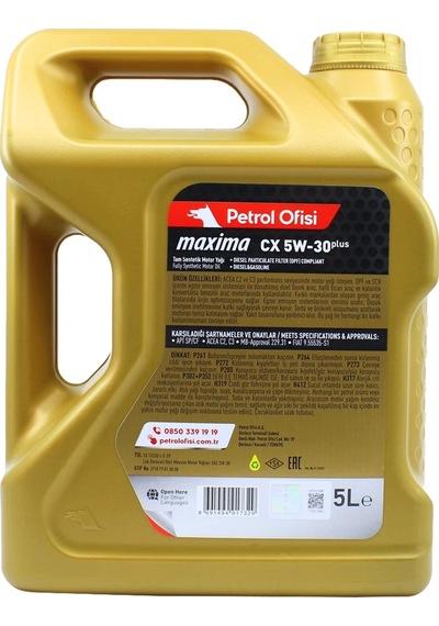 Petrol Ofisi Motor Yağı 5w30 Cx 5lt Partiküllü