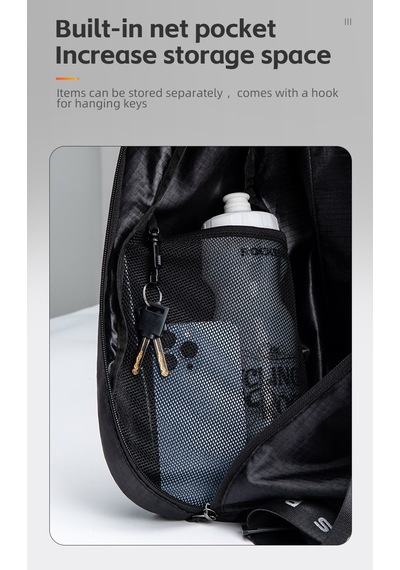 Rockbros 7l Reflektörlü Unisex Motorcu Kask Çantası Antrasit - Siyah