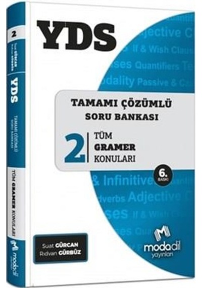 Modadil Yayınları YDS Tamamı Çözümlü Soru Bankası Serisi 2 Tüm Gramer Konuları- Modadil Yayınları