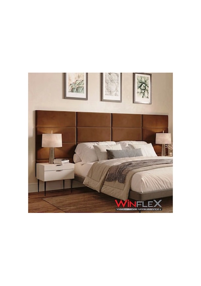 Winflex 25x50cm Dikdörtgen Kumaş Kaplı Akustik Panel- 1 Adet Kahverengi