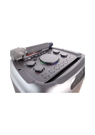 Hepu Hp 940 Taşınabilir Şarjlı Bluetooth Hoparlör 80 W Rms 2 10 İnc Woofer Extra Bass Karaoke Mikrafon