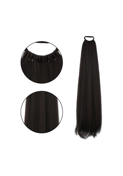 Lastik Tokalı At Kuyruğu Düz / Kızıl - Joby-718157 Çok Renkli