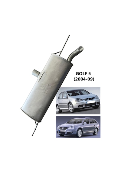 Volkswagen Golf 5 Tek Çıkışlı Arka Susturucu Arka Eksoz 2004-09
