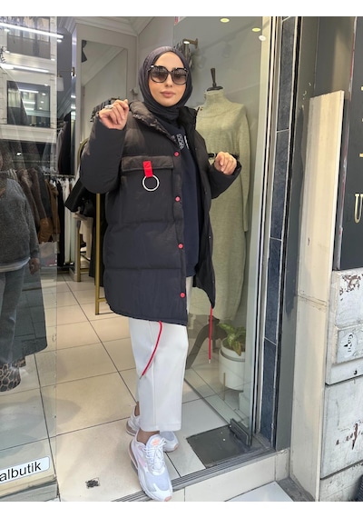 Şişme Mont Siyah