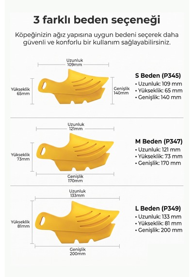 Artero Köpekler İçin Ördek Silikon Ağızlık Small