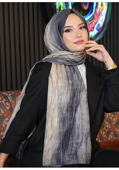 Afvente Degrade Füme Soft Pamuk Şal