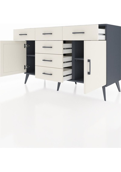 Hyperion Konsol 2 Raflı 6 Çekmeceli 2 Kapaklı 132x44x83 Antrasit-aytaşı Aytaşı Hyperion Konsol 2 Raflı 6 Çekmeceli 2 Kapaklı 132x44x83 Antrasit-aytaşı Aytaşı