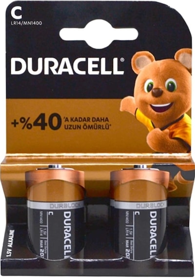 Duracell C Boy Alkalin Orta Pil LR14 2'li Ambalaj