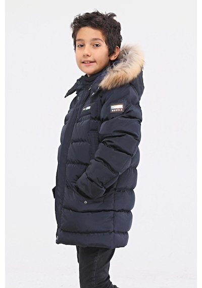 Benitto Kids Natürel Kürklü Erkek Çocuk Şişme Mont 51246-lacivert Lacivert