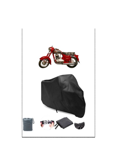 Siyah Jawa Cz 250 Su Geçirmez Dayanıklı Motosiklet Örtüsü Siyah