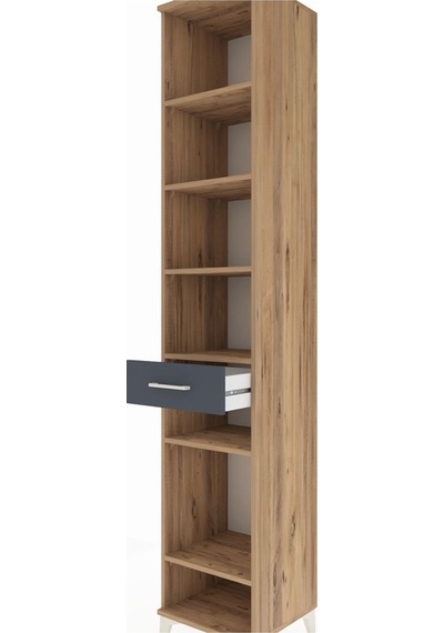 Hyperion Dolap 6 Raflı Tek Çekmeceli 44x44x243 Çam-antrasit Atlas Çam Hyperion Dolap 6 Raflı Tek Çekmeceli 44x44x243 Çam-antrasit Atlas Çam
