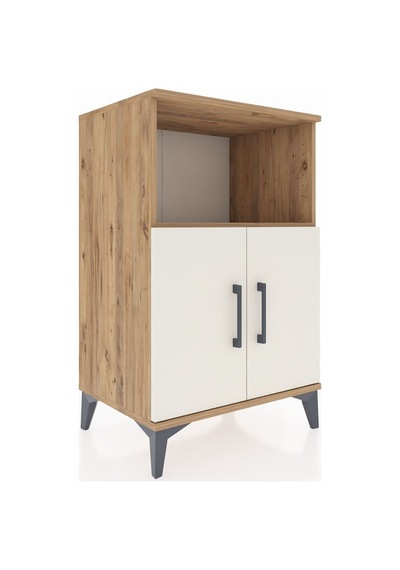 Hyperion Komodin 2 Raflı 2 Kapaklı 60x44x96 Çam-aytaşı Atlas Çam