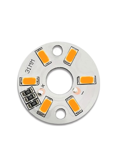 5730 5V 3W 31mm Sarı Led Modül Aluminyum Pcb 6 Led Lamba Işık