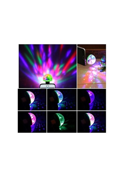 Usb Mini Disko Topu 4w Ledli Small Magic Ball Sihirli Disco Topu
