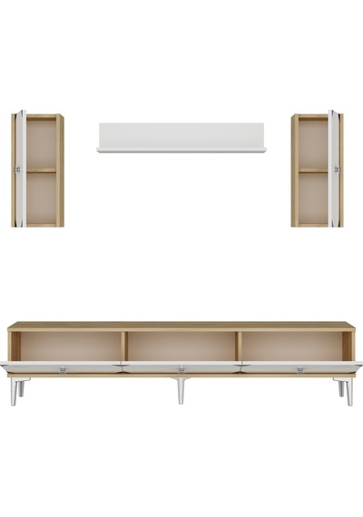 Tvr1897dbs Alfa Tv Ünitesi Takımı Safirmeşe-beyaz-silver 180cm