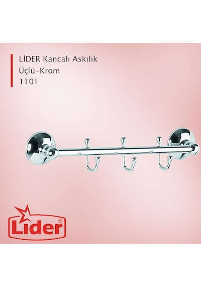 Lider 3 Toplu Kancalı Bornozluk 1101 Gümüş