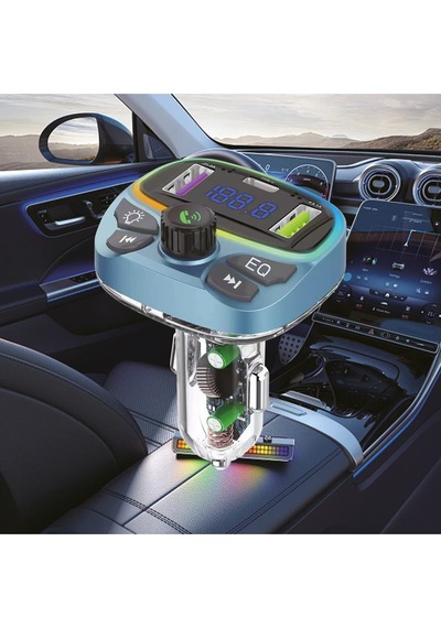 Araç İçin Bluetooth Fm Modülatör Transmitter Çakmaklık - Mt9877