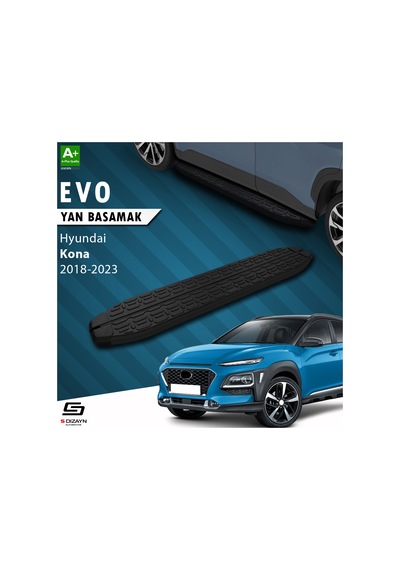S-dizayn Hyundai Kona Evo Siyah Yan Basamak 173 Cm 2018 Üzeri