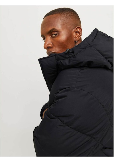 Jack & Jones 12256974 Erkek  Siyah Mont & Kaban