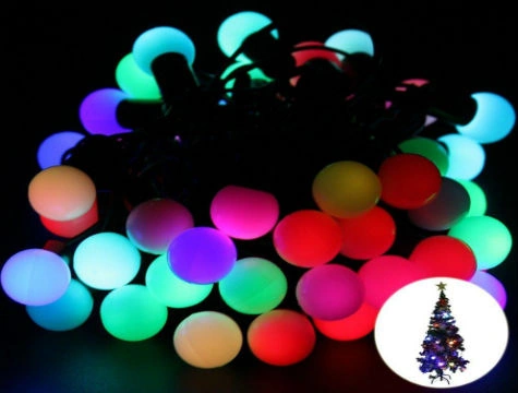 Emh Store 5 Metre 28 Led Fişli Rgb Mini Top Led Siyah Kablo